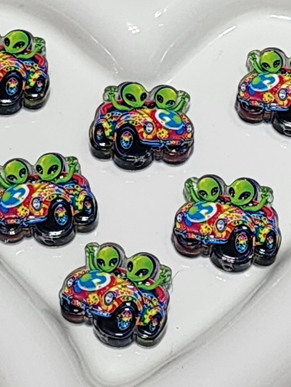 Alien Beads 2 Pcs Focal Beads Beaded Pen Jewelry Making Crafts Charms Earrings